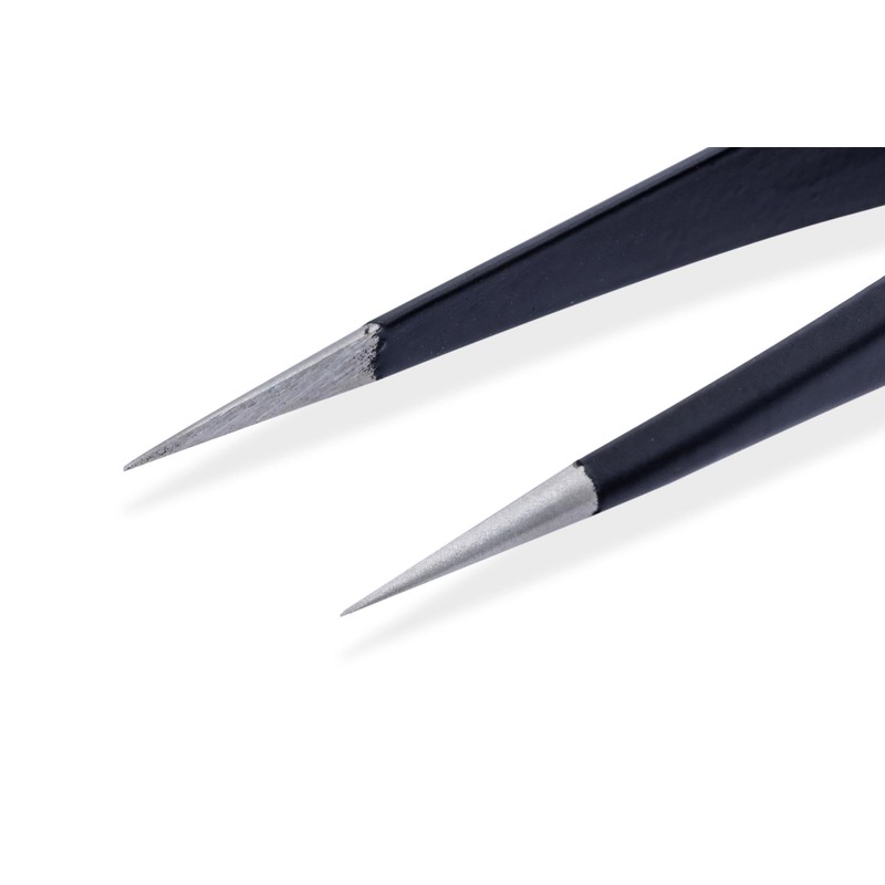 Scotle Tweezers ESD Anti-Static Coated 140 mm Long Straight Tip,