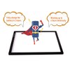 Wireless Rechargeable A4 LED Light Pad w/Built-in Riser Stands, 6