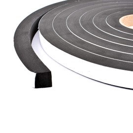 Sponge Neoprene Stripping W/Adhesive 3/4in Wide X 3/4in Thick X 15ft Long