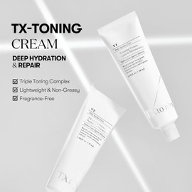VT COSMETICS TX Toning Face Cream, Hydrating Moisturizer with Tranexamic Acid, Niacinamide, Glutathione, Moisturizing Repair Cream, Dark Spots, Acne Scar, Sun Spots, Korean Skin Care (1.69 fl. oz.)