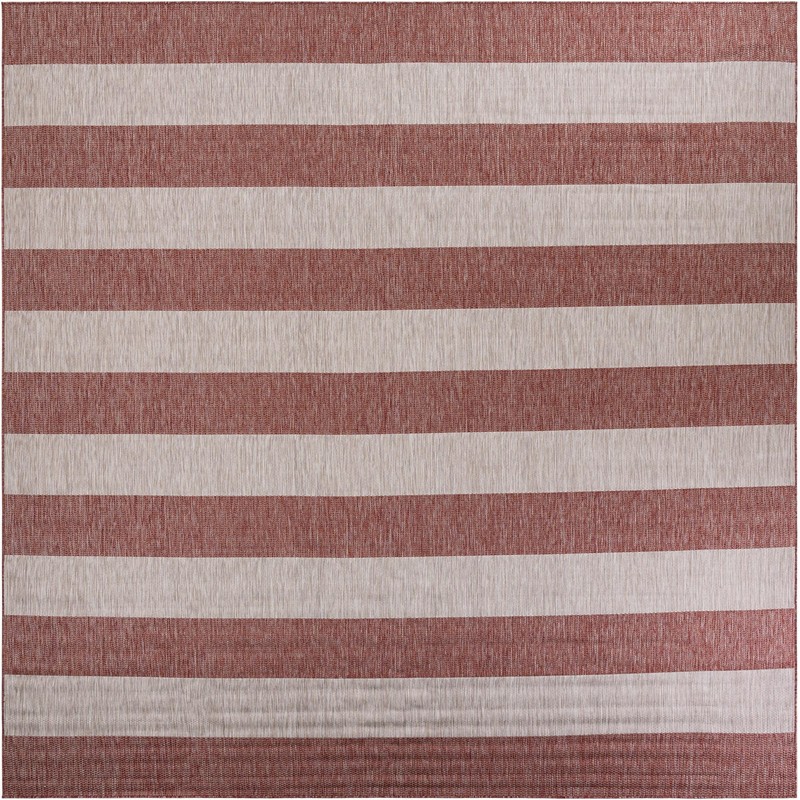 Unique Loom Outdoor Striped Collection Area Rug - Distressed Stripe