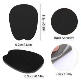3 Pairs Felt Tongue Pads Cushion Soft Self-Adhesive Tongues Pad Non Slip Tongues Cushion Inserts Shoe Tongue Pads Felt Shoe Pad Comfort Cushions Inserts for Men Women(Black)