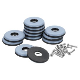 sourcing map 12Pcs Screw on Furniture Sliders, 1.18"(30mm) Round Furniture Glides Sliders, Chair Leg Sliders Floor Protectors Pads, Furniture Pads with Screws for Chairs, Cabinets, Light Blue