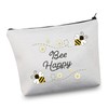 Honey Bee Makeup Bag with Zipper Bee Lover Gifts for