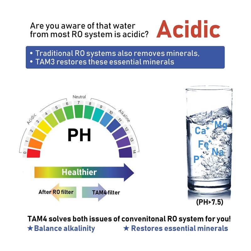 Frizzlife TAM4 Under Sink Inline Water Filter - Alkaline PH+