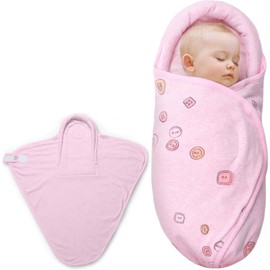 AUULA Swaddle Neck Support, Swaddle Blanket for Newborns,Baby Sleeping Bag 0-2 Months Cotton Baby Swaddles,Newborn Swaddle Wrap for Boy and Girl (Pink, S)