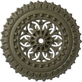 Ekena Millwork CM18SKSSF Sellek Ceiling Medallion, 18 1/2"OD x 7/8"ID x 1 1/2"P, Hand-Painted Spartan Stone