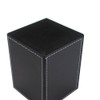 KINGFOM PU Leather Square Pens Pencils Holder Cup Desktop Stationery