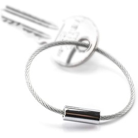TROIKA Basic Set 99Z202 - -TB-99Z202-5 Wire Loops LED Keyring and Little King + Little Queen - 14.5 cm Long, Shiny - Silver - Original, silver