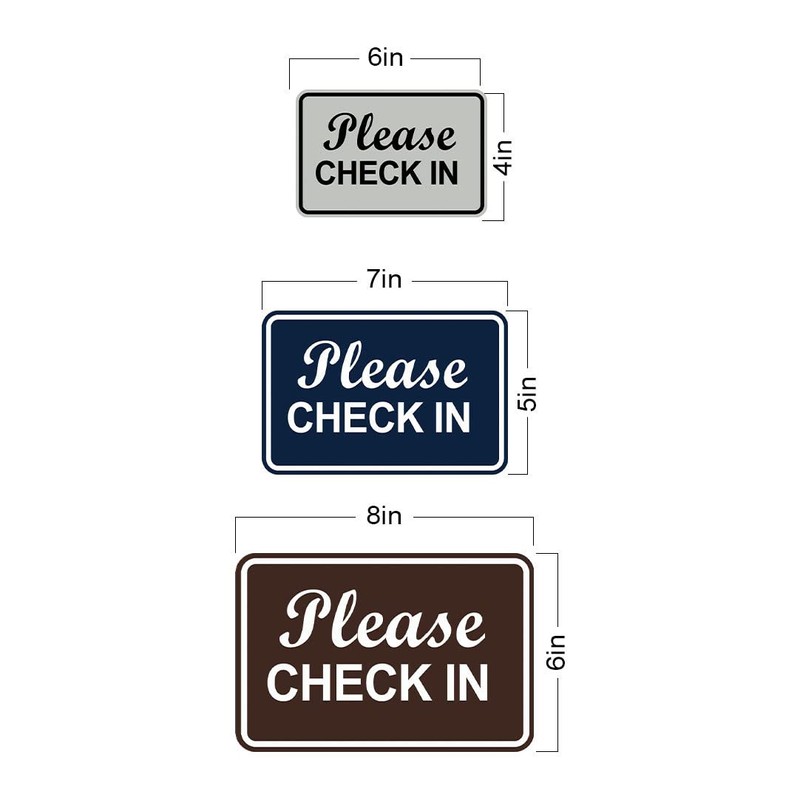 Signs ByLITA Classic Framed, Please Check In Sign (Black) -