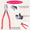 Glass Cutting Tool Set with Pliers, Oil and Storage Case,