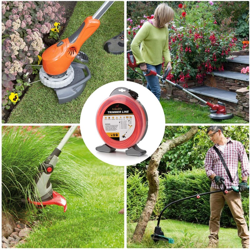 A ANLEOLIFE 1-Pound Commercial Square .080-Inch-by-557-ft String Trimmer Line Donut,with