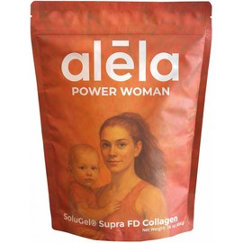 ALELA Power Woman Colágeno Marino para Mujer Belleza y Cuidado Diario, Péptidos de Colágeno de Pescado para Cabello, Piel y Uñas Sin Sabor 454 g