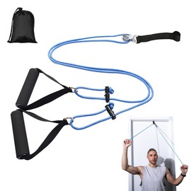 Shoulder Pulley, Adjustable Pulley System, Shoulder Pulley Over The Door, Multi-Use Shoulder Pulley for Physical Ther-apy at Home, Shoulder Rehab, Rotator Cuff Recovery, Improve Flexibility Stretching
