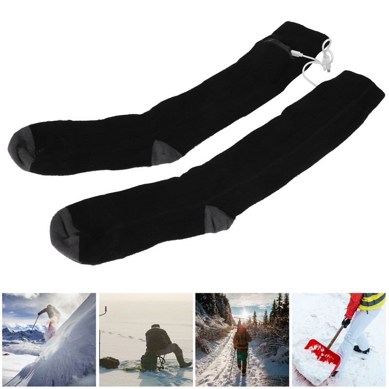 Washable Electric DoubleSided Heated Socks USB Charging with Temperature Control