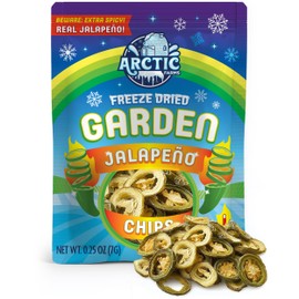Arctic Farms Garden Freeze Dried Jalapeno Chips, Extra Spicy, Crunchy (Small Bag)