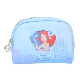 Marimo Craft Ariel Round Pouch, Blue, W 5.9 x H 4.5 x D 2.2 inches (15 x 11.5 x 5.5 cm) MDAA-034