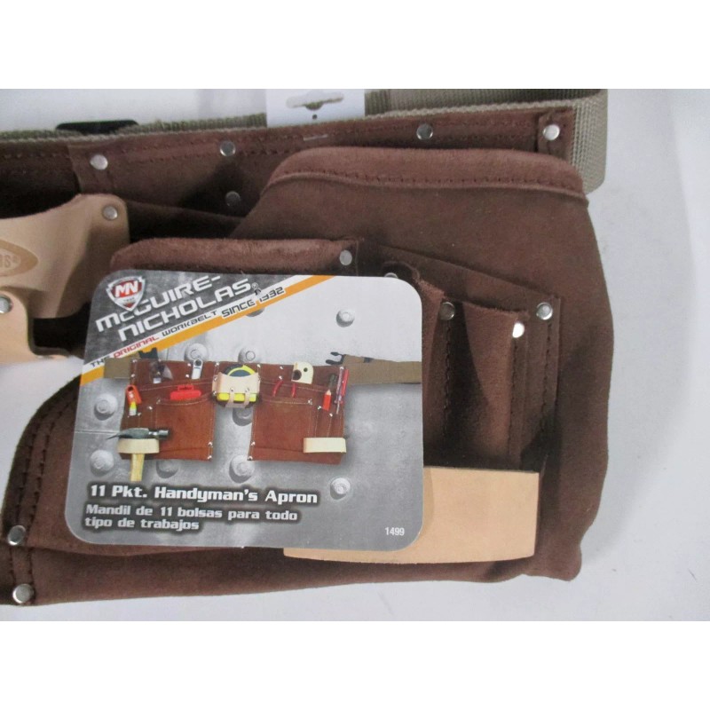 McGuire Nicholas 1499 11 Pocket Handyman Apron Tool Belt Brown