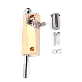 Door Pushbolt Multi-Purpose Door Bolt Safety Door Lock with 2 Keys for Revolving Doors, Pushing Doors, Sliding Doors, Wooden Doors, Aluminum Alloy Doors (Gold)