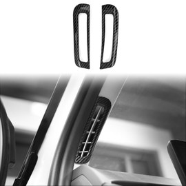 FUEISOF Car A-pillar air nozzles ventilation frame trim decorative frame decor cover for Kia EV3 2025 2026 - set of 2 left and right side (carbon look)