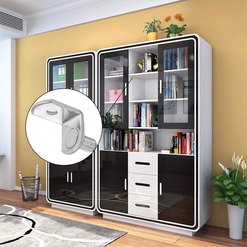 Maexxna 40pcs Shelf Support Pegs, L-Shaped Metal Cabinet Shelf Clips,