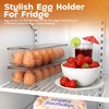 Utopia Home Egg Container With Lid and Handle for Refrigerator