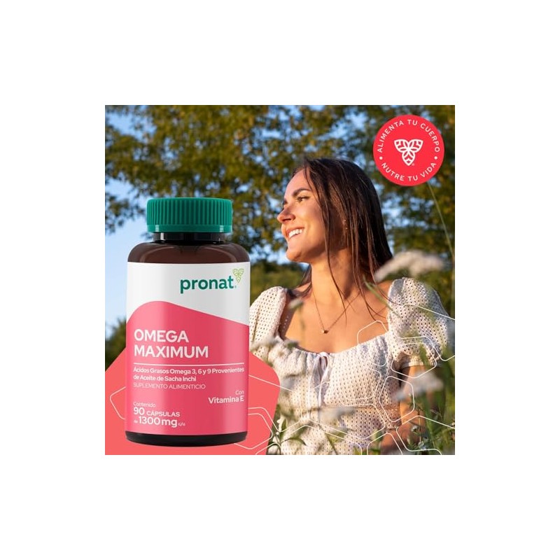 PRONAT | Omega Maximum, Suplemento Alimenticio, 90 Cápsulas con Omega