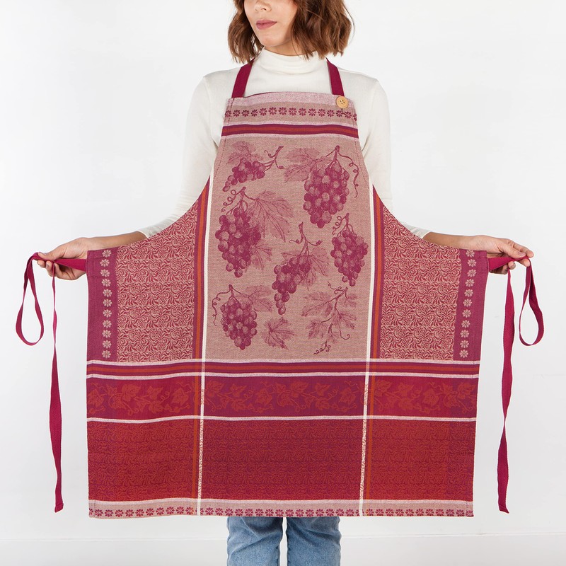Now Designs Jacquard Apron, W28 x L32in, Grapes