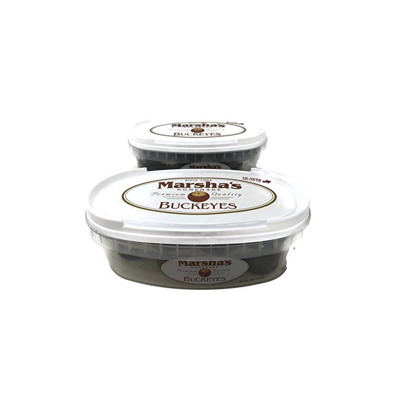 Marsha's Buckeyes Chocolate Peanut Butter Candy, Homemade Premium Quality, 8
