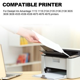 664XL Black Tri-Color Ink Cartridge Combo Smart-Auto Ink Cartridge Work with Deskjet Ink Advantage 1115 1118 2134 2135 2136 2675 2138 3635 3636 3638 4535 4536 Printers（2 Black,1 Tri-Colour）