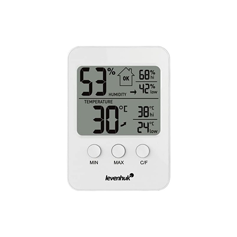 Levenhuk Wezzer Base L30 White Wireless Digital Thermohygrometer with Integrated