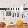 Dmore magnetic knife holder for wall—with 4 hooks, No Drilling