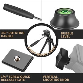 Fotopro 101CM Tripod Phone Travel Tripod for Camera FY 583 Black