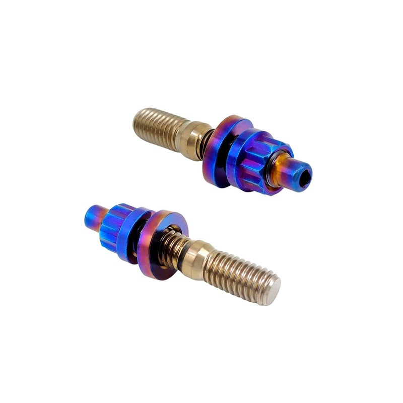 RISON-Titanium M10X1.25X45MM Titanium Exhaust Manifold Stud Kit Burnt Blue GR5