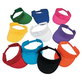 Fun Express - 50pc Visor Asst. - Apparel Accessories - Hats - Visors - 50 Pieces Multicolor