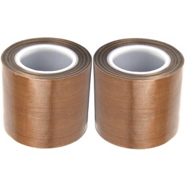 Teflon Tape 2 inch x 33 Feet x 0.18mm, 2roll Low Friction Tape High Temp Adhesive Tape,Abrasion Resistant,Surface Protection for Wood,Drawer,Cabinet,Furniture,Vacuum Sealer & Hand Impulse Sealers