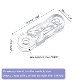 uxcell 12Pcs Blind Cord Weight, 88.5mm Curtain Blinds Handles Plastic Pull String Pendants for Window Shutter Vertical Roller Blinds Accessories, Transparent