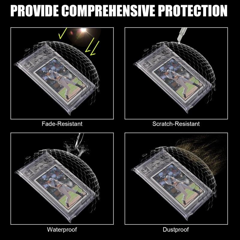 300ct Graded Card Slab Sleeves - Universal Fit Clear Protective