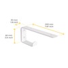 Emuca - Set of Wooden Shelf Brackets with Integrated Hanger,