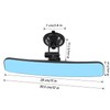 12" Large Convex Rear View Mirror, Suction Cup Anti-Glare Blue