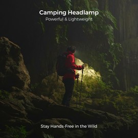 FLEXTAILGEAR Ultra Lightweight Headlamp, 600 Lumen USB-C Rechargeable Headlamp with White Red Light, Adjustable Headband, for Camping, Back Packing, Hiking and Fishing