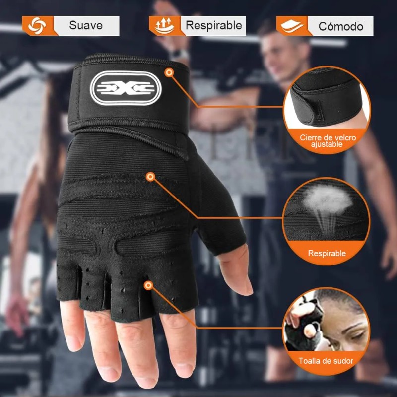 Guantes Gym Gimnasio Tacticos Deportivos Para Mujer Hombre