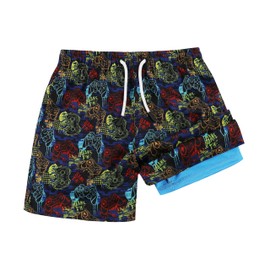 MILANKERR 5 Years Boy Swimming Trunks with Built in Underwear Video Games