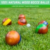 GoSports 100 mm Hardwood Bocce Set with 8 Premium 12