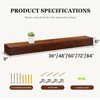 LDB_BUILDING 84" Solid Wood Fireplace Mantel, 6" Thick Rustic Floating