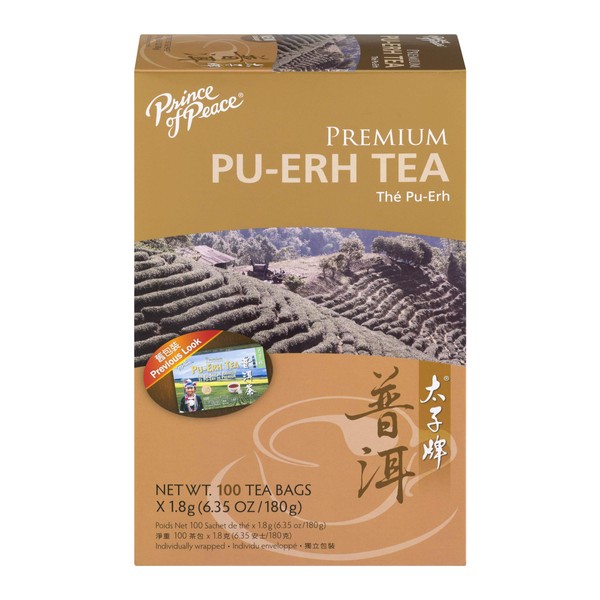 Prince of Peace Premium Pu-Erh Tea, 2 Pack – 100 Tea Bags Each – Fully-Fermented Tea – Antioxidant Tea