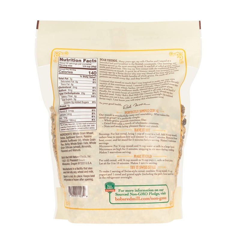 Bob's Red Mill Old Country Style Muesli, 40oz (Pack of