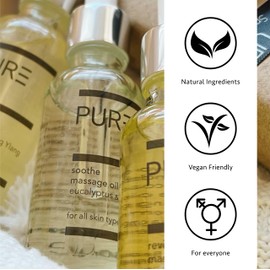 Soothe Body Oil from PURE Spa Skincare 100ml - Eucalyptus and Peppermint Aromatic Vegan Massage Oil for Muscle Pain