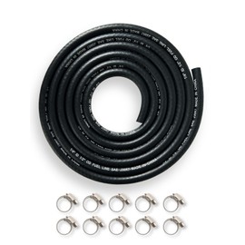 YAMAKATO 1/4 Inch ID Fuel Line Hose Reinforced 6 Feet w/ 10 Clamps NBR SAE 30R7 for Tecumseh 30705 Briggs 791745