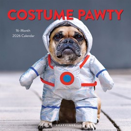 Graphique 2026 Costume Pawty Wall Calendar | 12” x 12” | Thick Paper | Home & Office Organizer | Large Monthly Grid | 3 Languages & Marked Holidays | 4 Month Preview Page for 2027